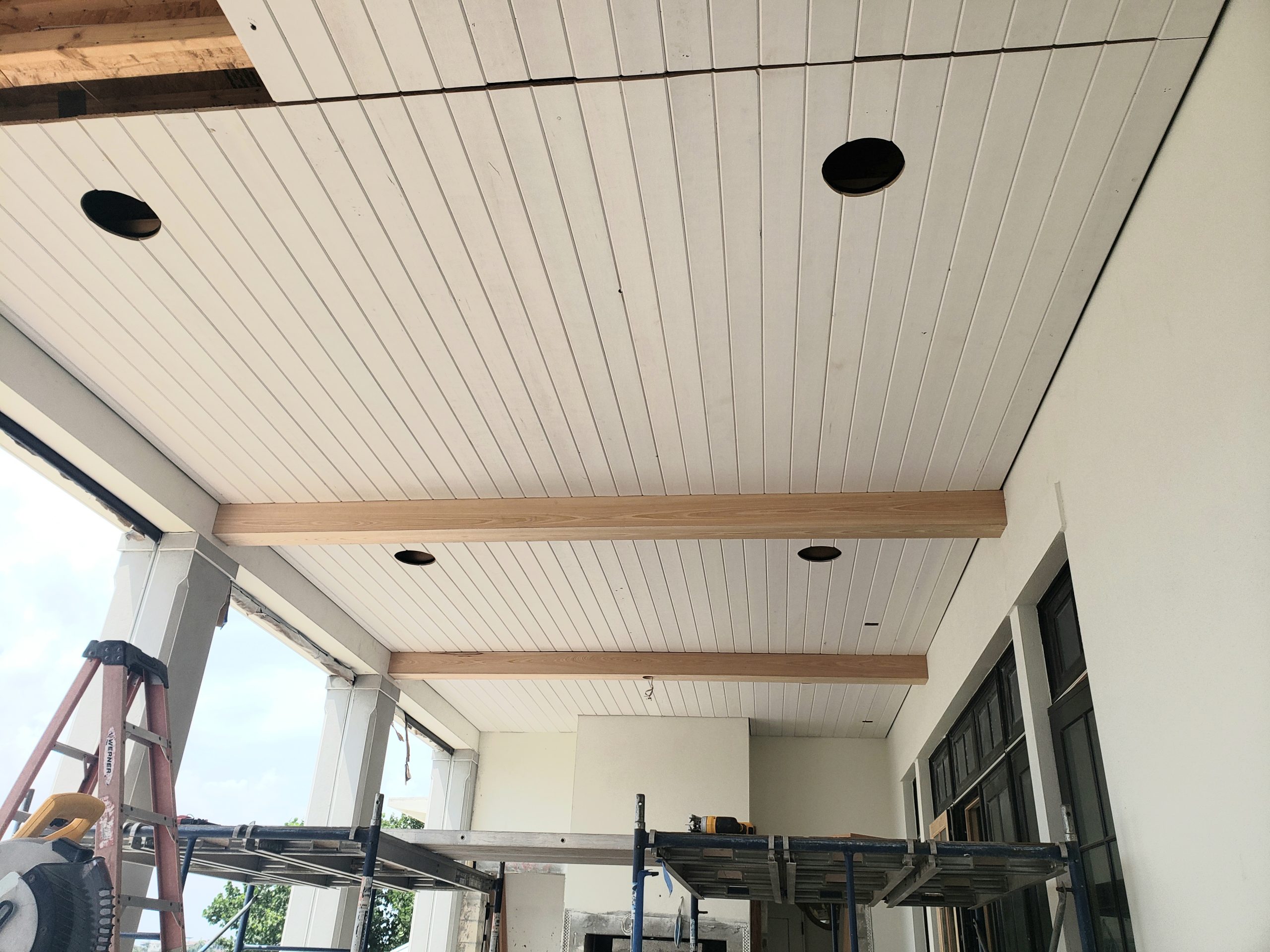 Tongue-and-groove porch ceiling install detail