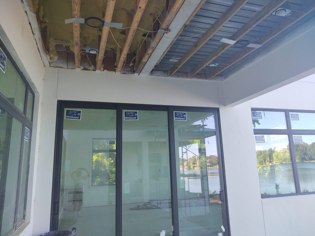 Woodworking workshop bench setup